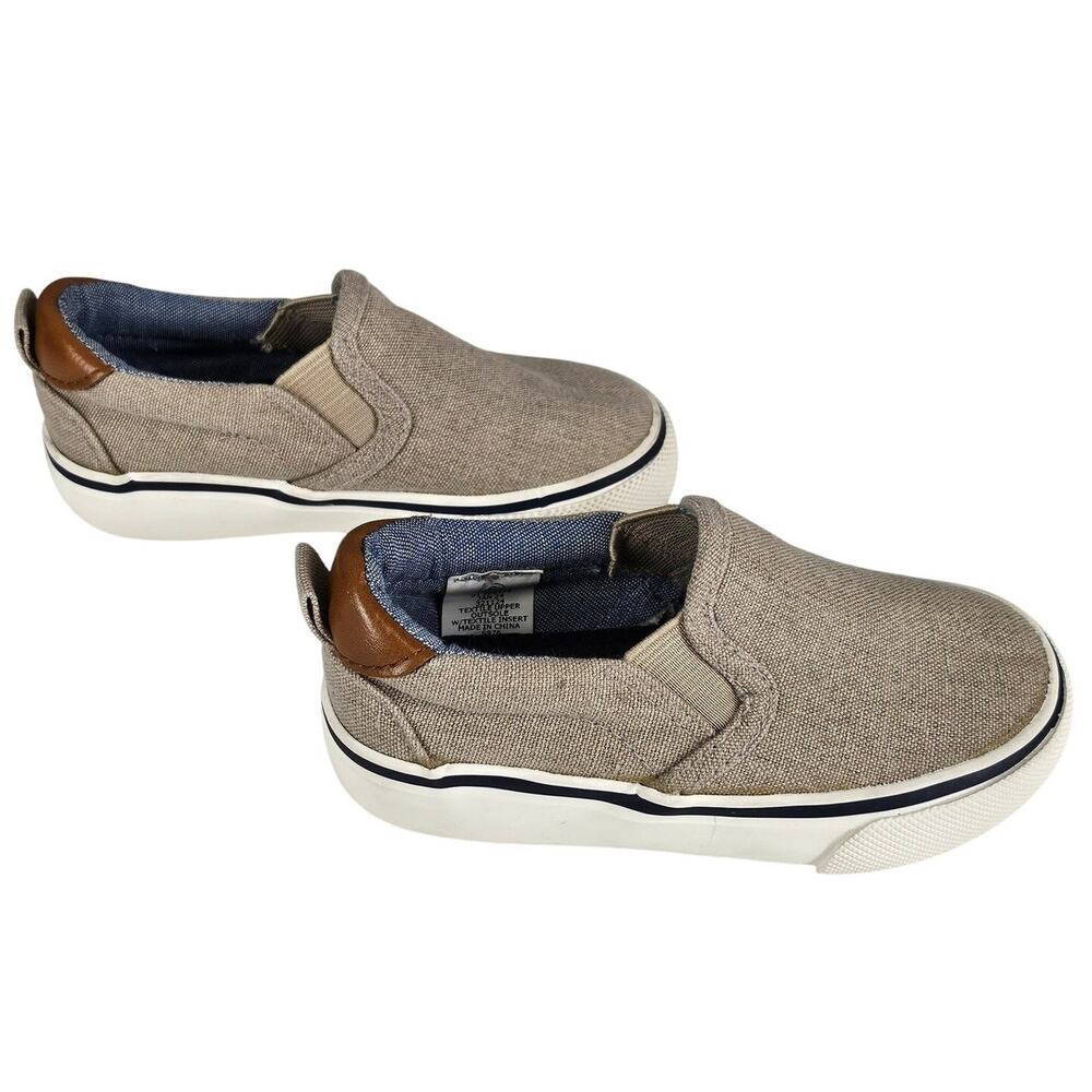 TOMMY BAHAMA UNISEX KHAKI SLIP-ON CANVAS SHOES TODDLER - SIZE 6